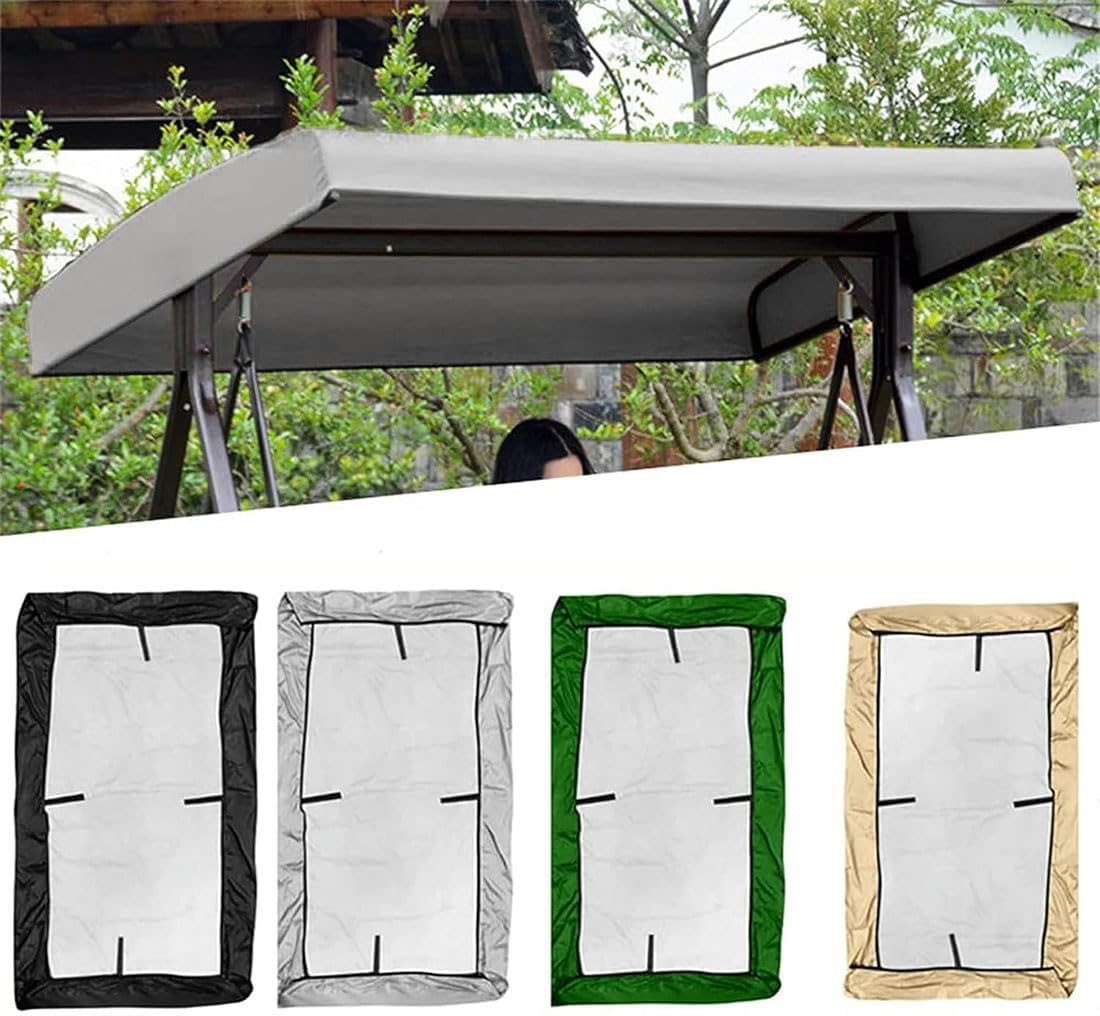 Swing Chair Canopy Replacement 3 Seater Garden Swing Seat Canopy Cover, Outdoor Swing Cover,Waterproof Windproof Heavy Duty Rip Proof Garden Hammock Top Cover, Outdoor Garden Furniture Covers
